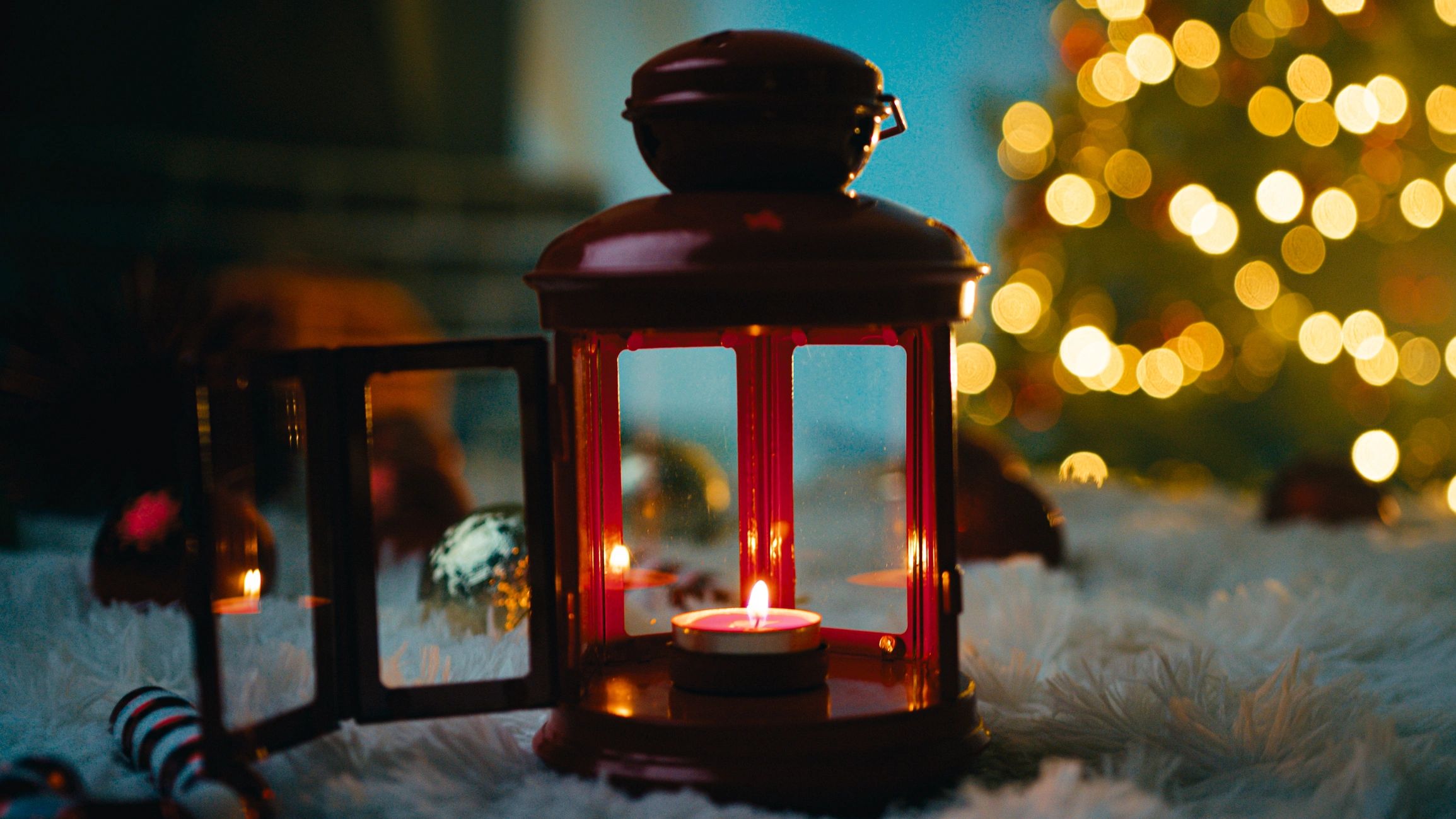 Warm candlelit scene with rich seasonal tones